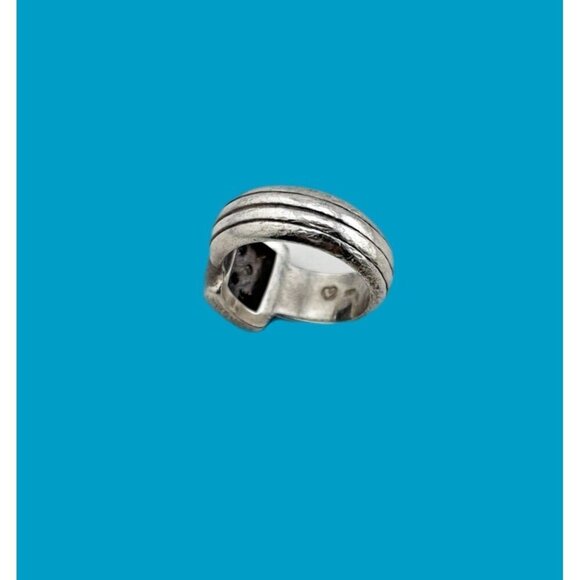 Brighton 925 Sterling Silver Basket Weave Band Ring Size 7 - Picture 5 of 9